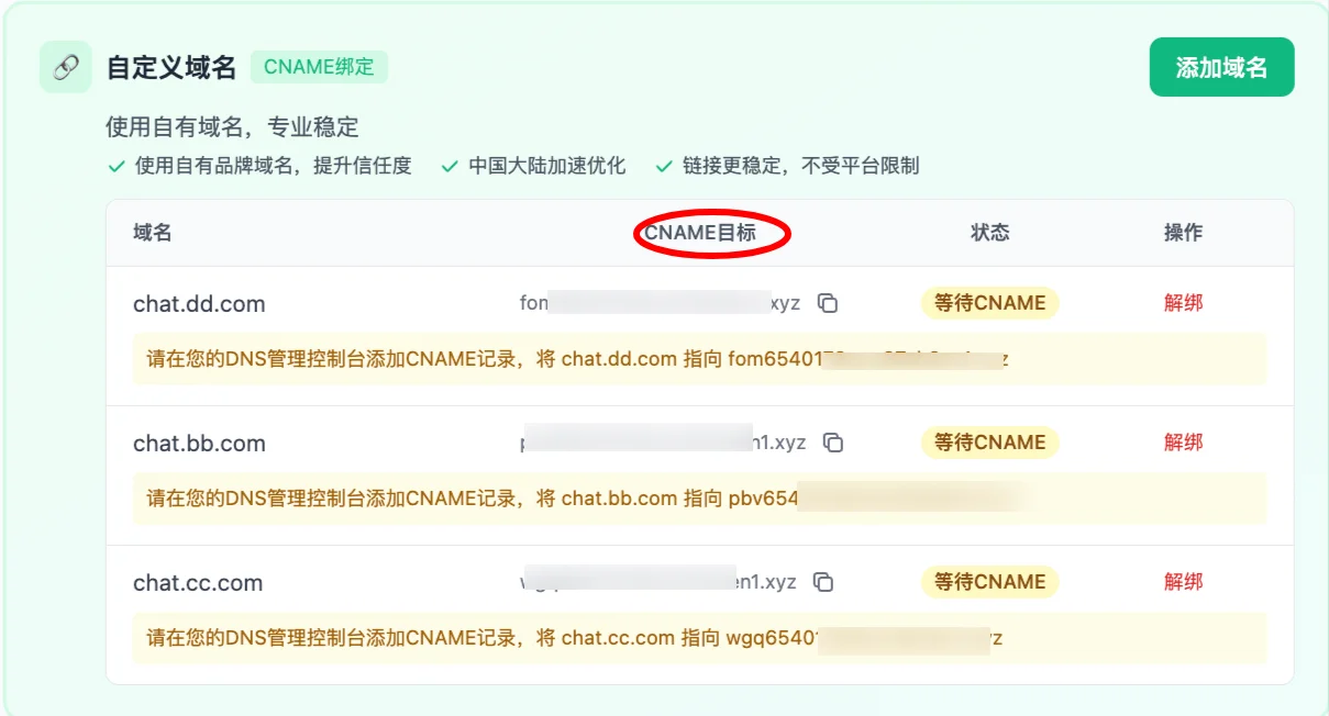 自訂網域綁定解決方案
